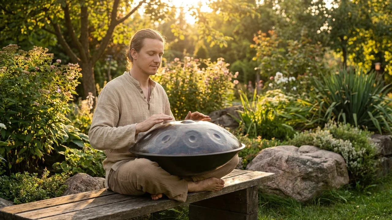 Nitrided Steel Handpan — D Kurd 9+1 Notes 432 Hz Tuning - 6