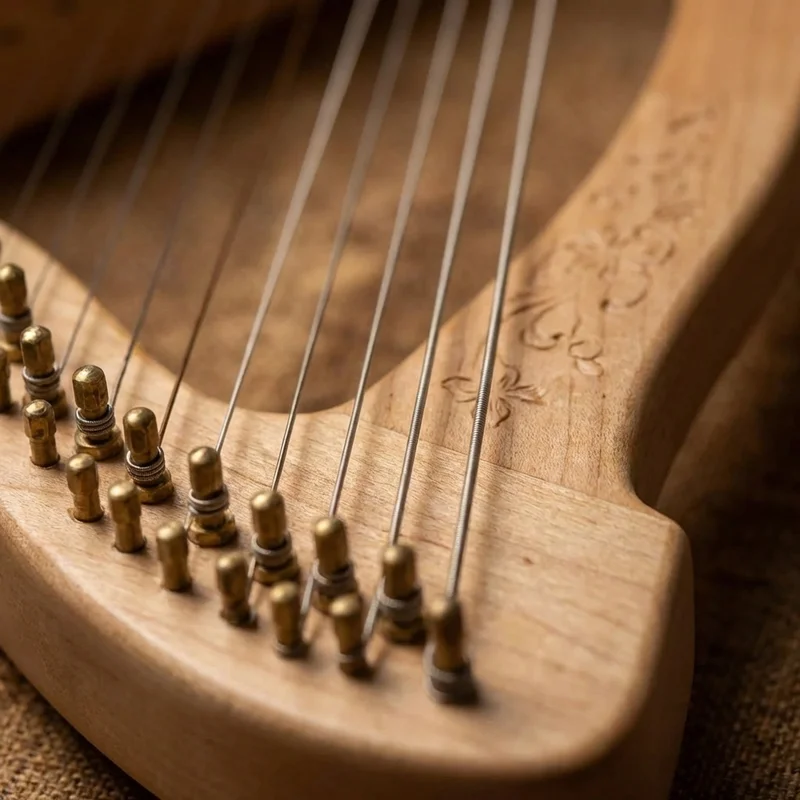 Maple Lap Harp — 15-String Diatonic Music Maker - 3