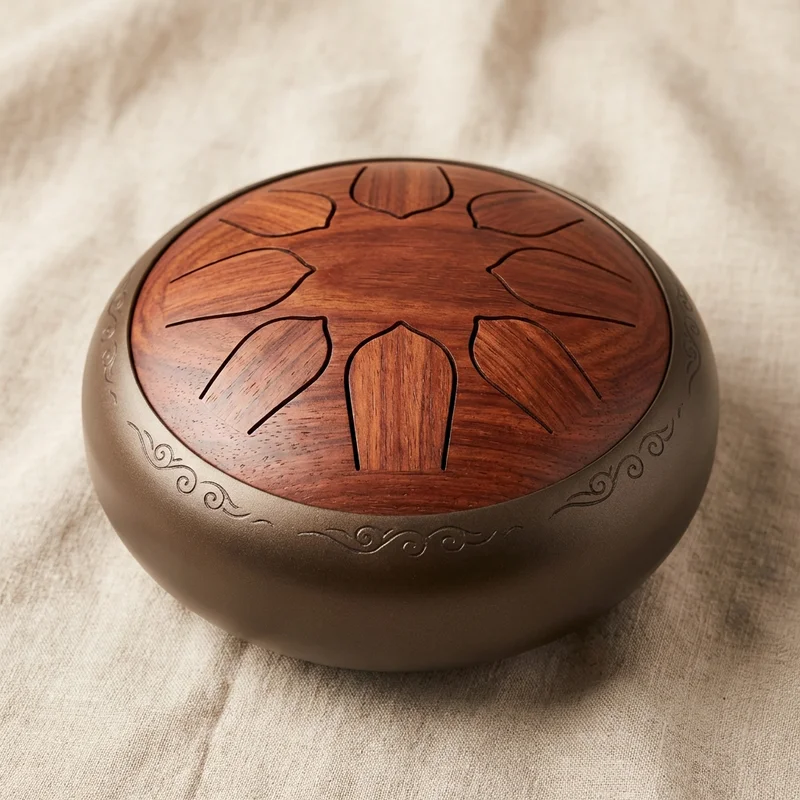 Rosewood Tongue Drum — 6-Inch Mini Melodic Percussion - 1