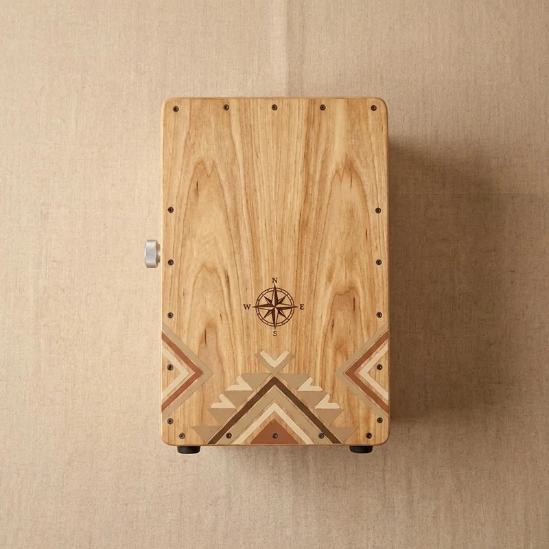 Compact Wooden Cajón — Portable Birch Box Drum - 2
