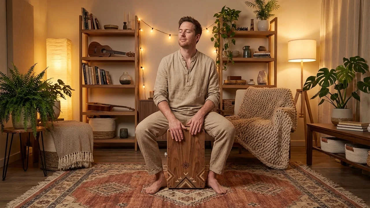 Compact Wooden Cajón — Portable Birch Box Drum - 5