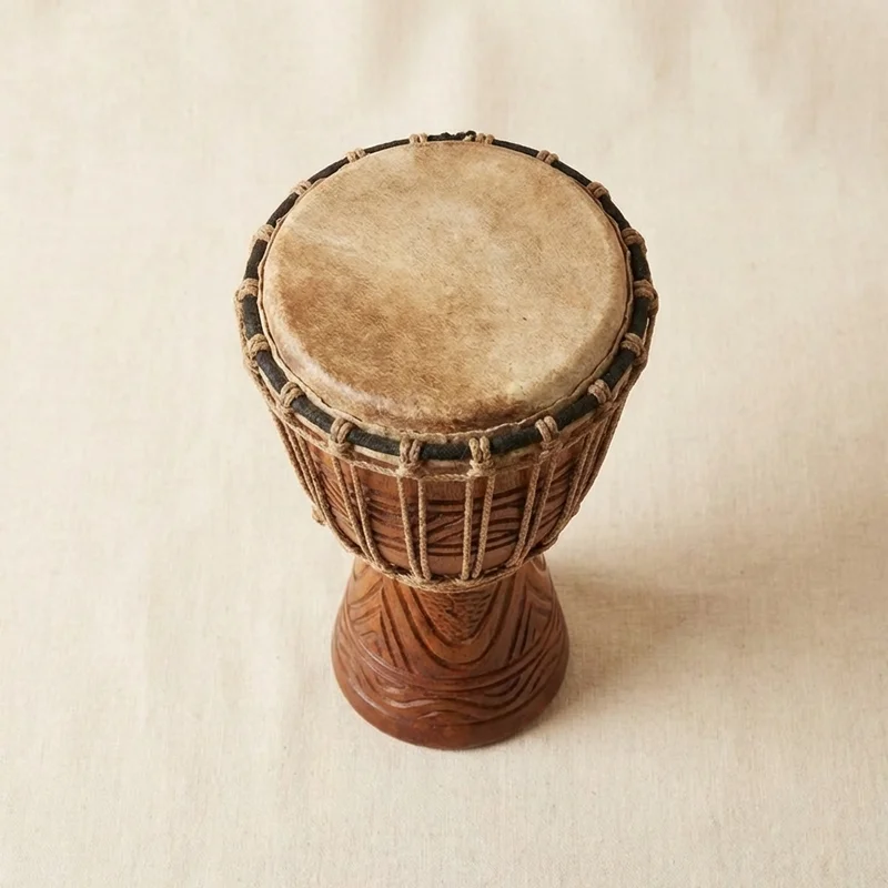 Mini Rope-Tuned Djembe — 8-Inch Beginner Hand Drum - 2