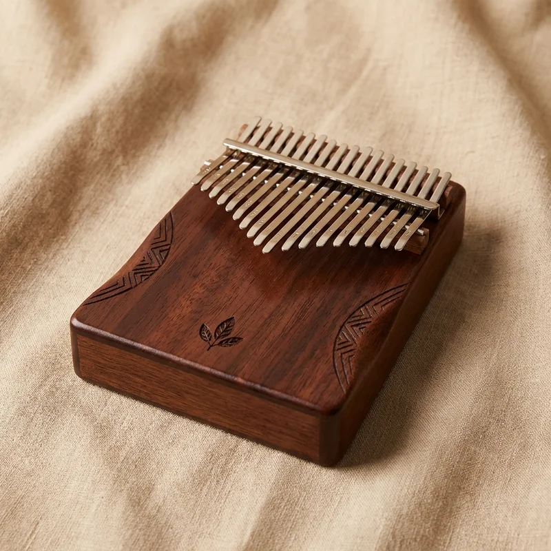 Sustainable Mahogany Kalimba — 17 Keys Warm Resonance - 1