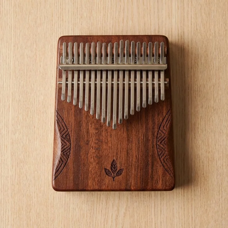Sustainable Mahogany Kalimba — 17 Keys Warm Resonance - 2
