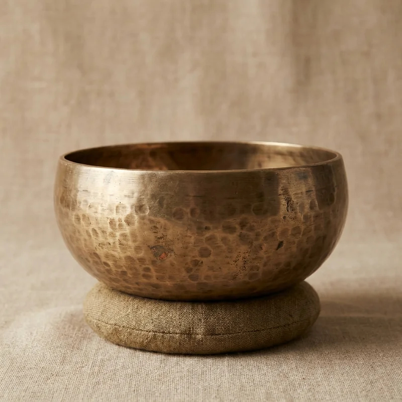 Hand-Hammered Tibetan Singing Bowl — Medium 5.5 Inch Healing Tone - 1