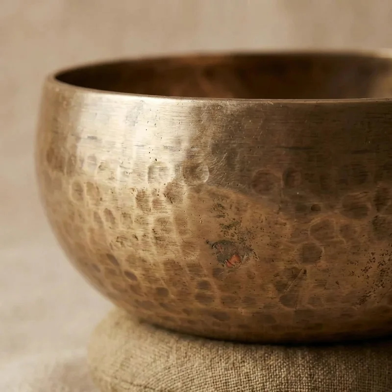 Hand-Hammered Tibetan Singing Bowl — Medium 5.5 Inch Healing Tone - 3