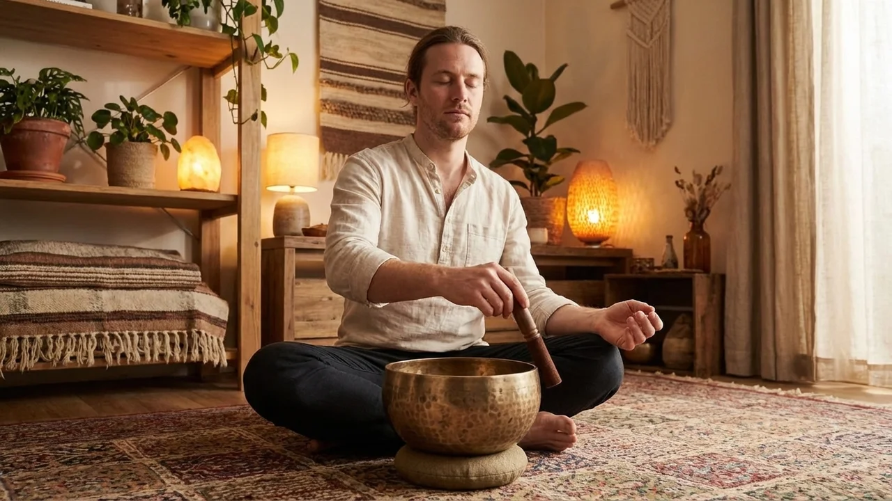 Hand-Hammered Tibetan Singing Bowl — Medium 5.5 Inch Healing Tone - 5