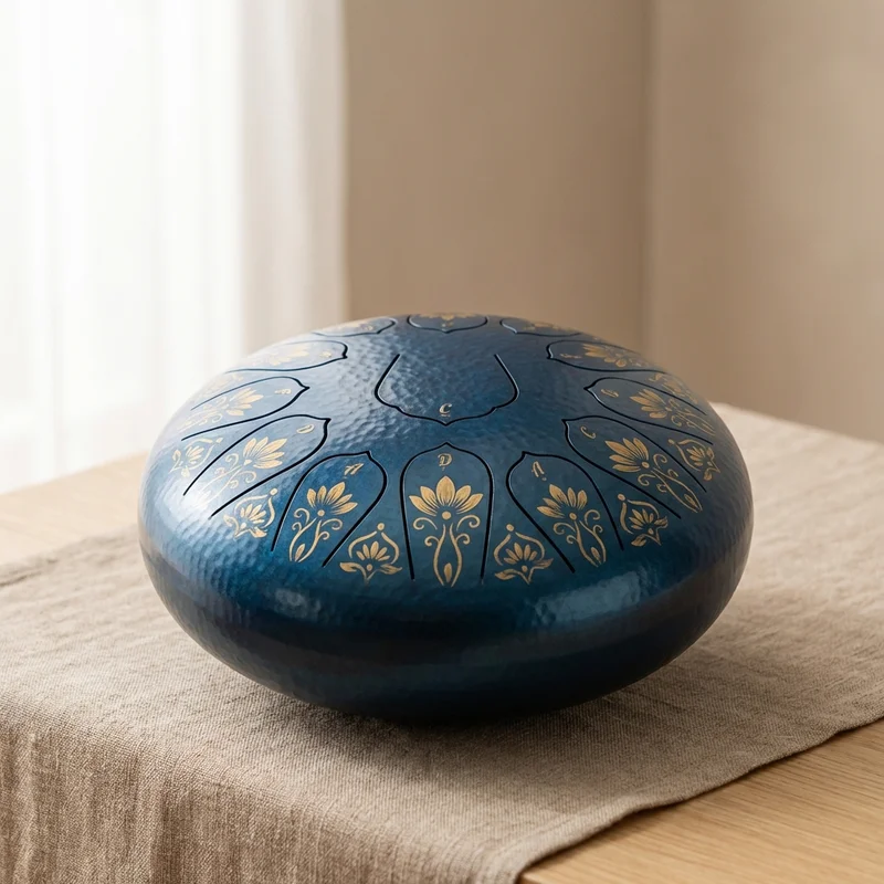 Steel Tongue Drum — 11 Notes D Minor Meditation Grade - 1