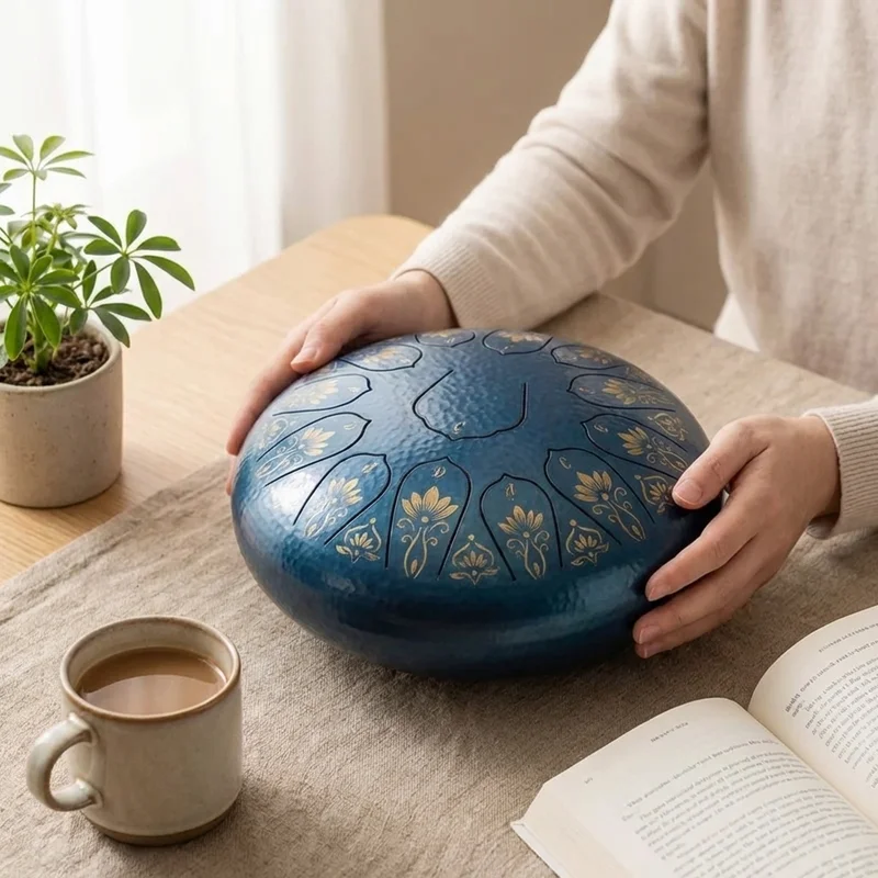 Steel Tongue Drum — 11 Notes D Minor Meditation Grade - 4