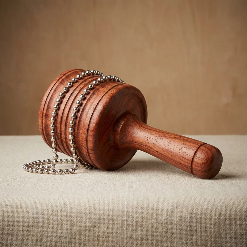 Double-Row Cabasa — Rosewood Afro-Latin Dual Tone - 1