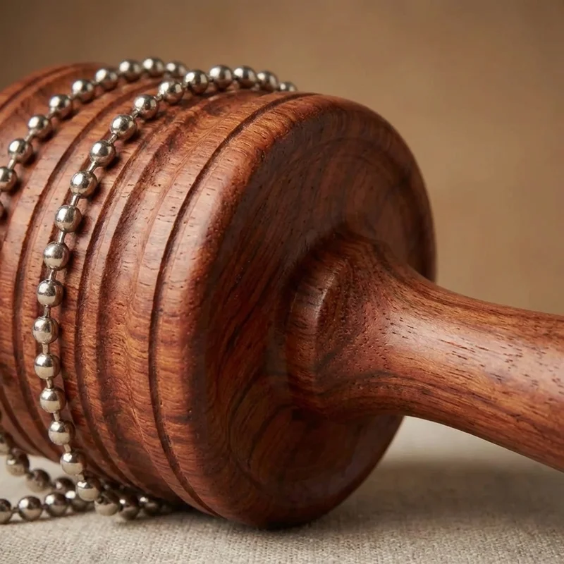 Double-Row Cabasa — Rosewood Afro-Latin Dual Tone - 3