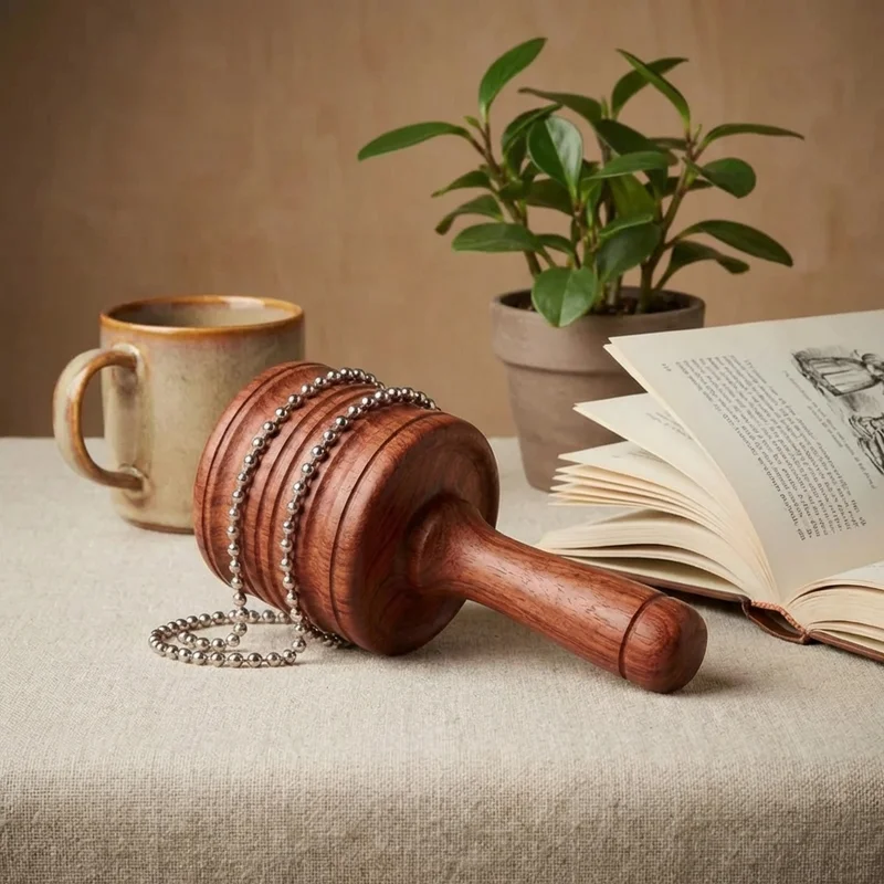 Double-Row Cabasa — Rosewood Afro-Latin Dual Tone - 4