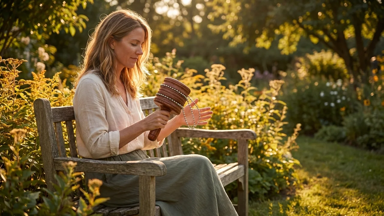 Double-Row Cabasa — Rosewood Afro-Latin Dual Tone - 6