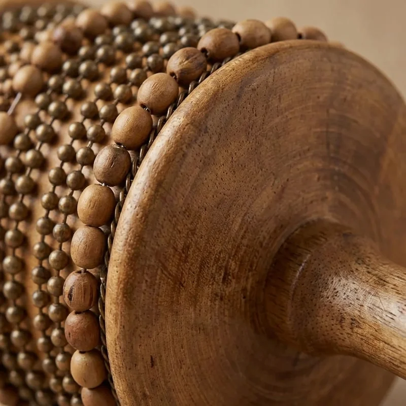 Traditional Gourd Cabasa — Large Natural Shell Beaded - 3