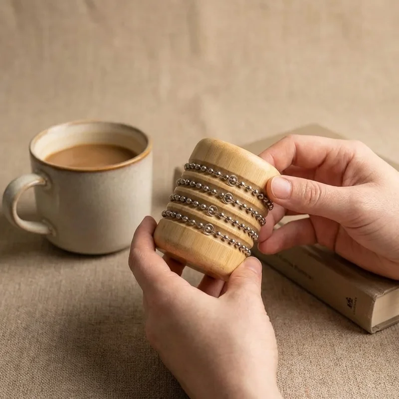 Mini Bamboo Cabasa — Kids Starter Natural Finish - 4