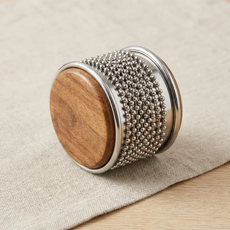 Steel Bead Cabasa — Medium Chrome Finish Professional - 1