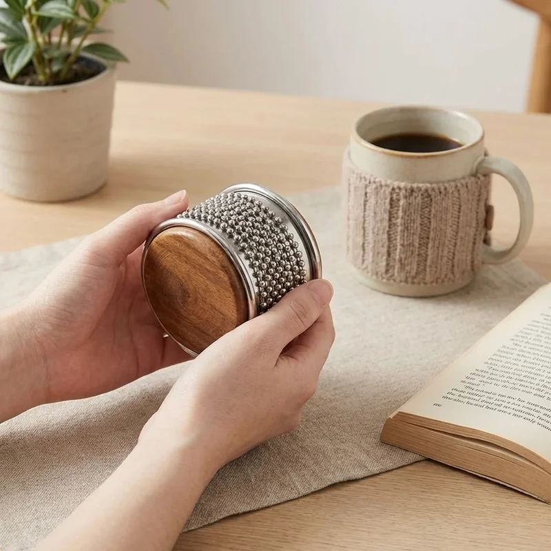 Steel Bead Cabasa — Medium Chrome Finish Professional - 4