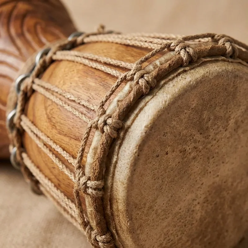 Mini Rope-Tuned Djembe — 8-Inch Kids Drum - 3