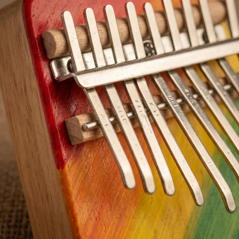 Rainbow Painted Kalimba — 8-Key Beginner Thumb Piano - 3