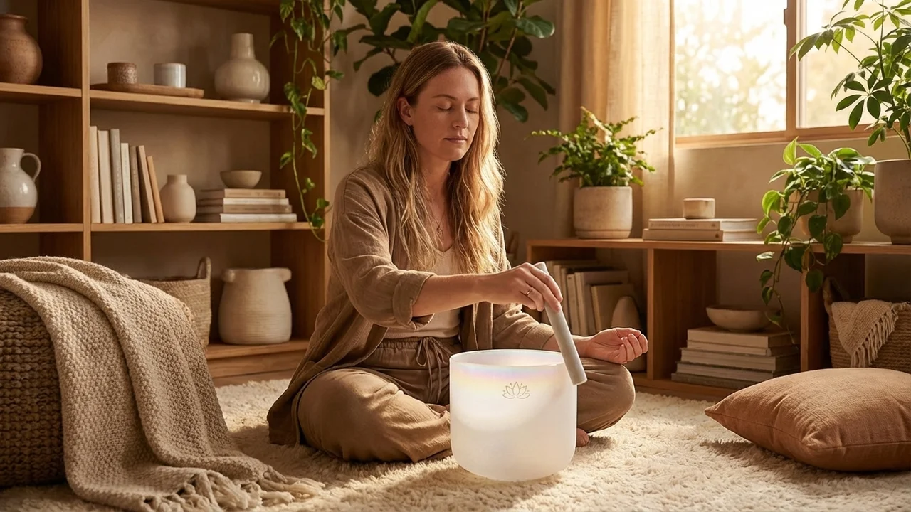 Color-Infused Crystal Chakra Set — 7 Bowls Rainbow Spectrum - 5