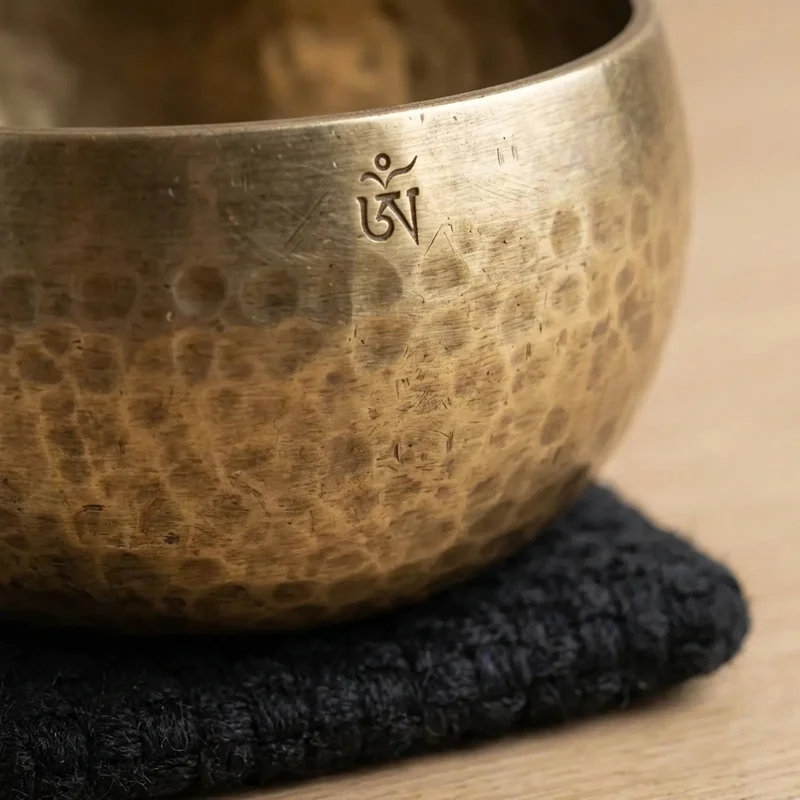 Hand-Hammered Tibetan Chakra Bowl Set — 7 Pieces Brass Alloy - 3