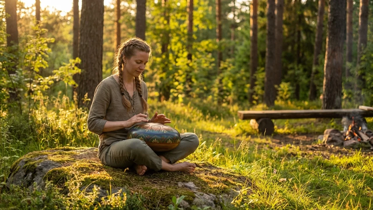 Colorful Steel Tongue Drum — 6-Note Pentatonic Kids Set - 6