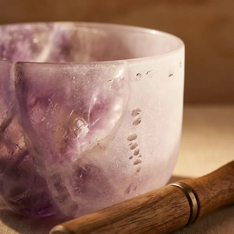 Amethyst Fusion Crystal Singing Bowl — B Note Crown Chakra Awakening - 3