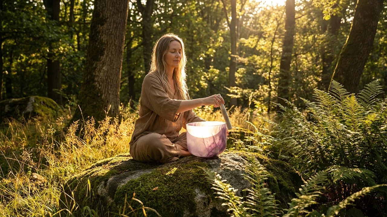 Amethyst Fusion Crystal Singing Bowl — B Note Crown Chakra Awakening - 6