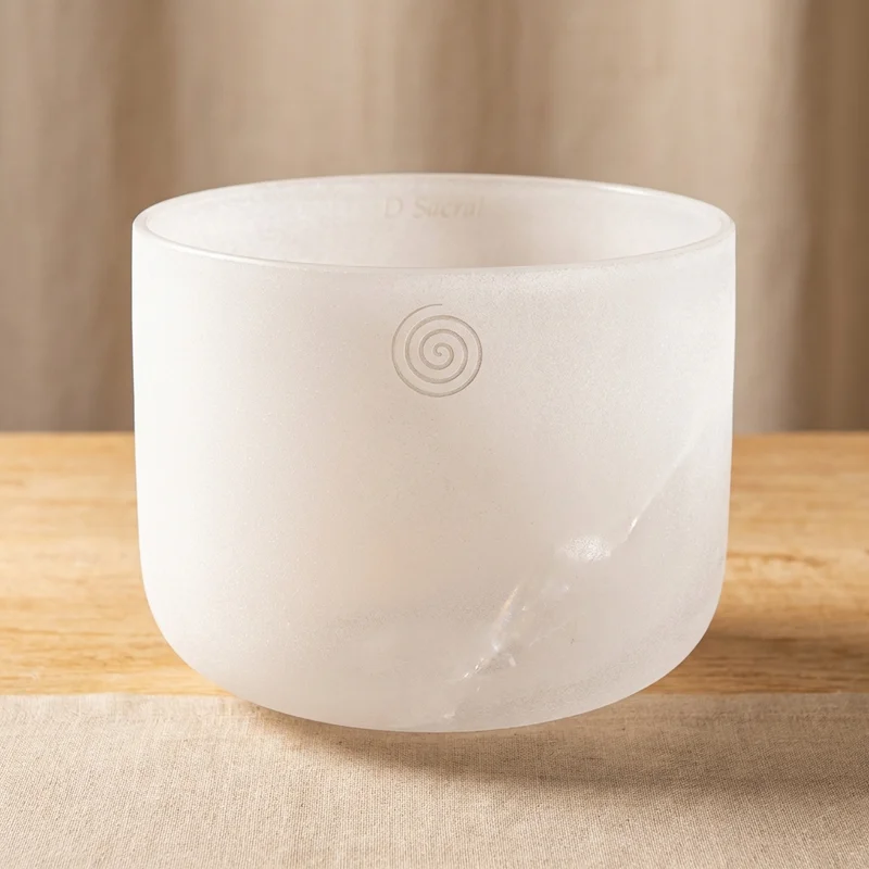 Clear Quartz Crystal Singing Bowl — D Note Sacral Chakra Harmony - 1