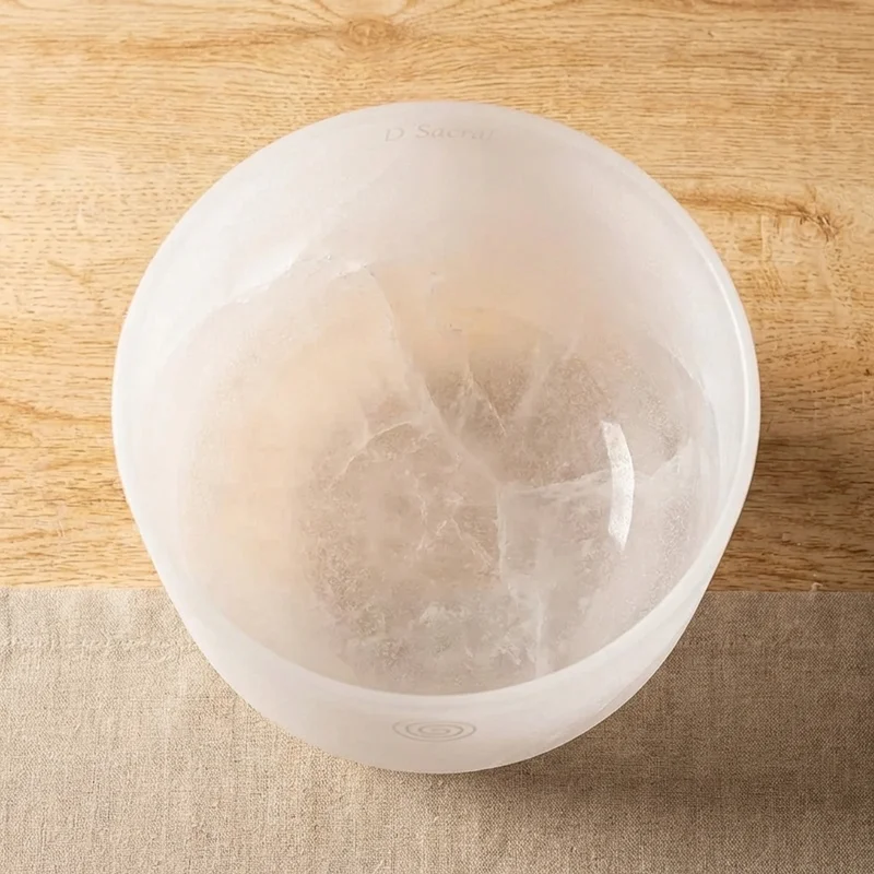 Clear Quartz Crystal Singing Bowl — D Note Sacral Chakra Harmony - 2