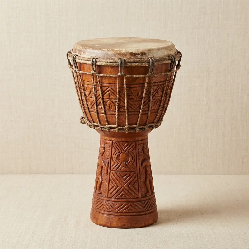 Iroko Wood Djembe — 12