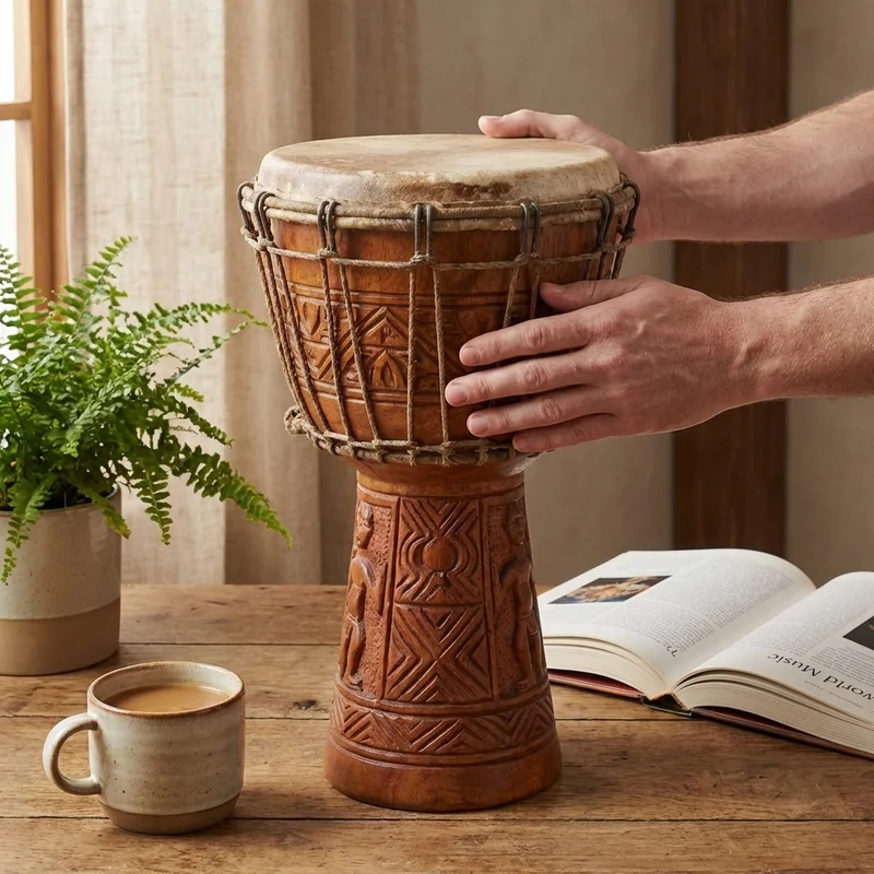 Iroko Wood Djembe — 12