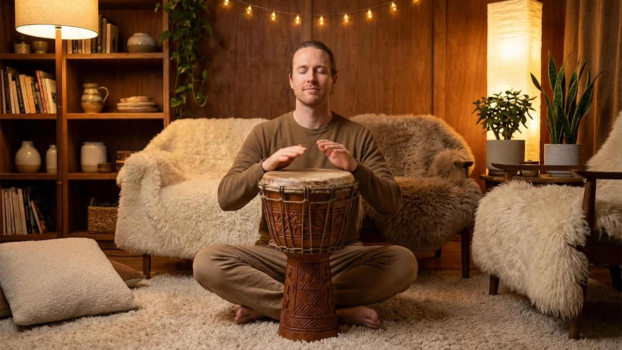 Iroko Wood Djembe — 12