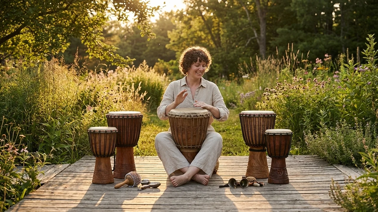 African Drum Circle Educator Set — 6 Djembe & Percussion Bundle - 6