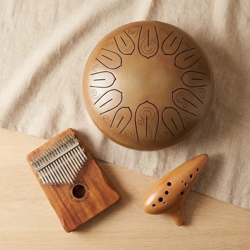 Melodic Explorer Educator Kit — Kalimba Ocarina & Tongue Drum Trio - 2