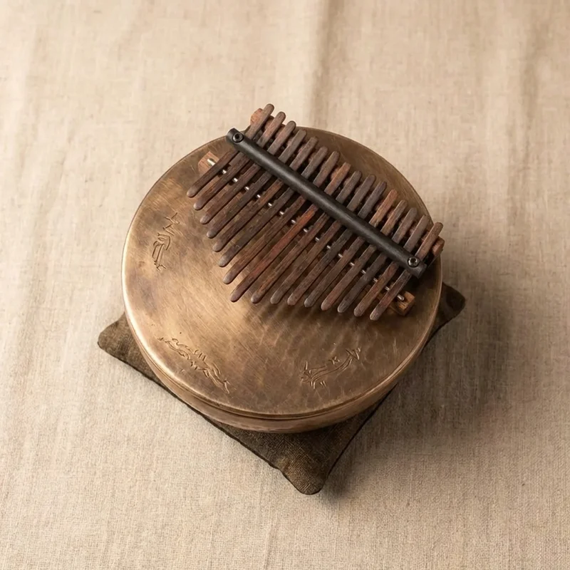 Kalimba & Meditation Gift Set — 17-Key Thumb Piano with Singing Bowl - 2