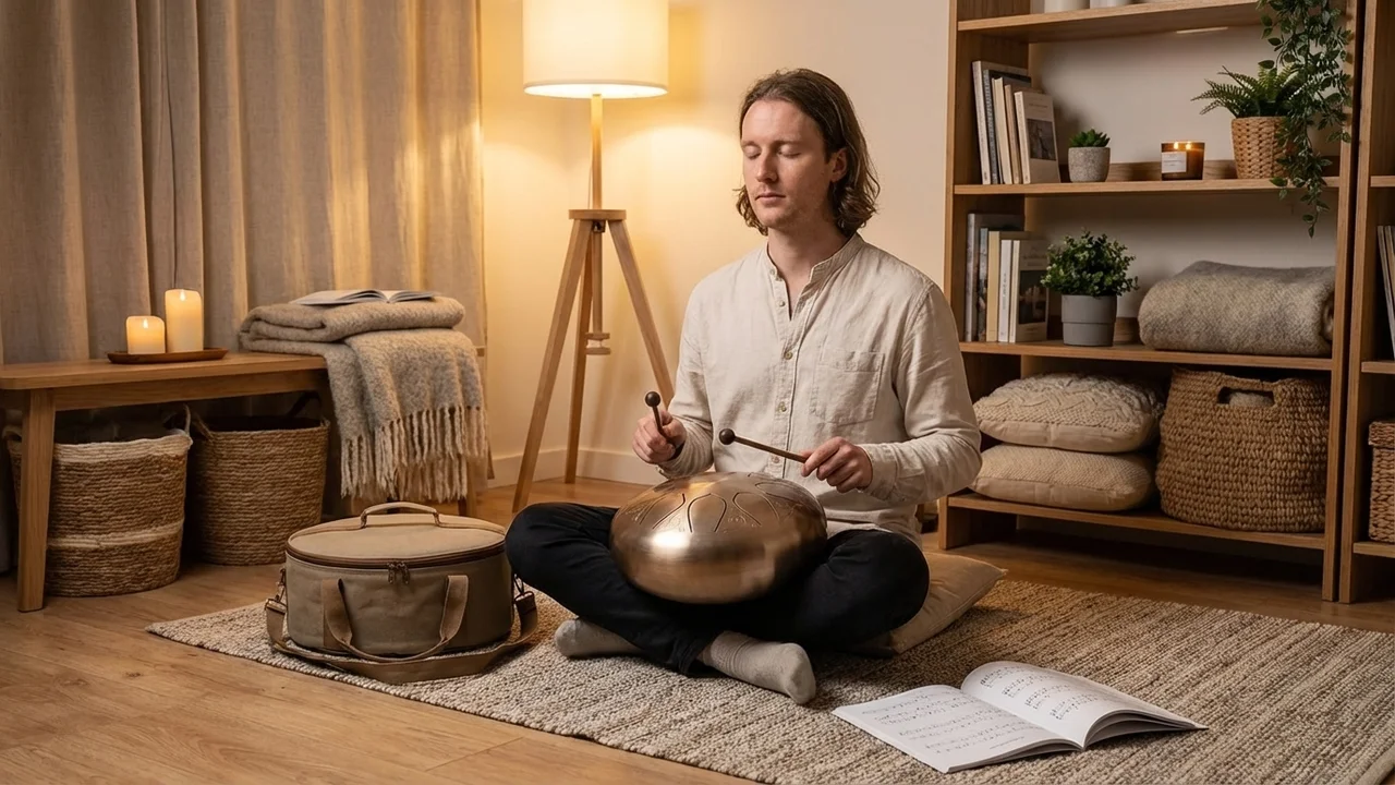 Tongue Drum Starter Gift Set — 8-Note Steel Drum with Carry Bag & Songbook - 5