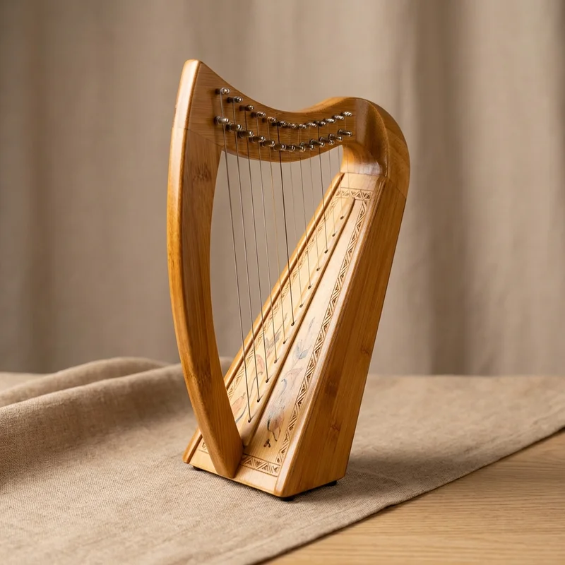 Bamboo Harpika — 12-String Compact Travel Size - 1