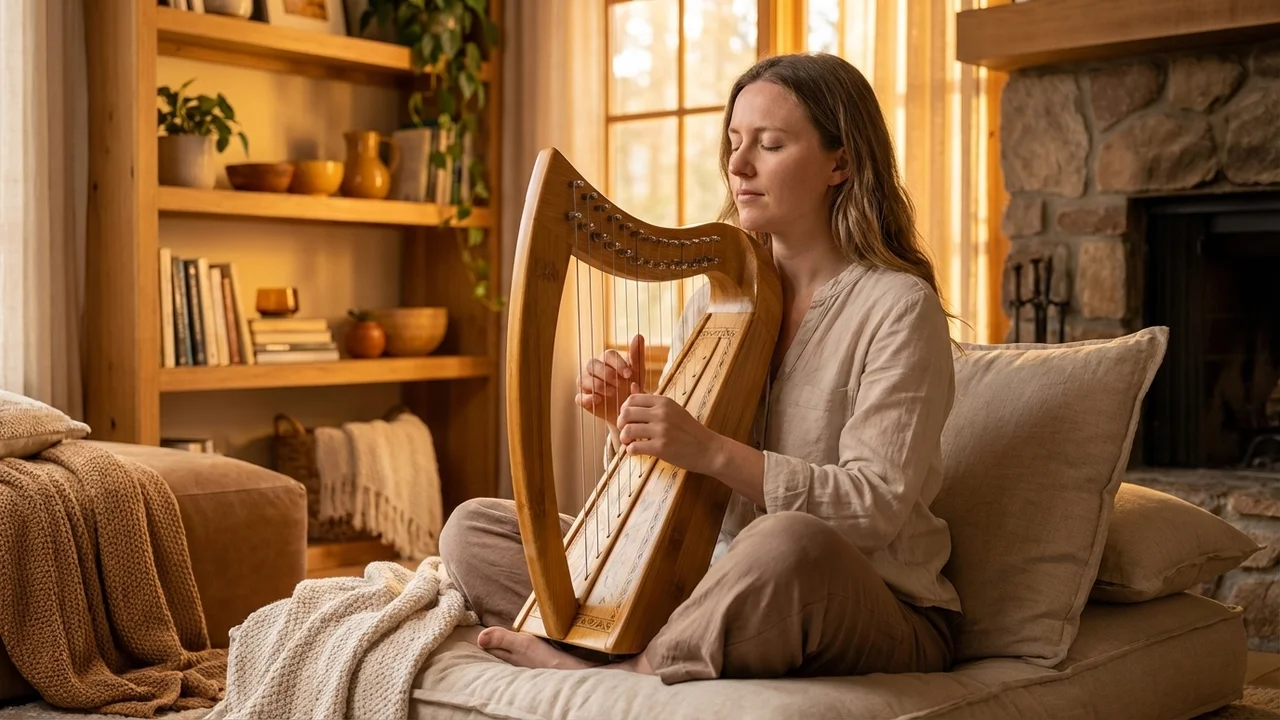 Bamboo Harpika — 12-String Compact Travel Size - 5