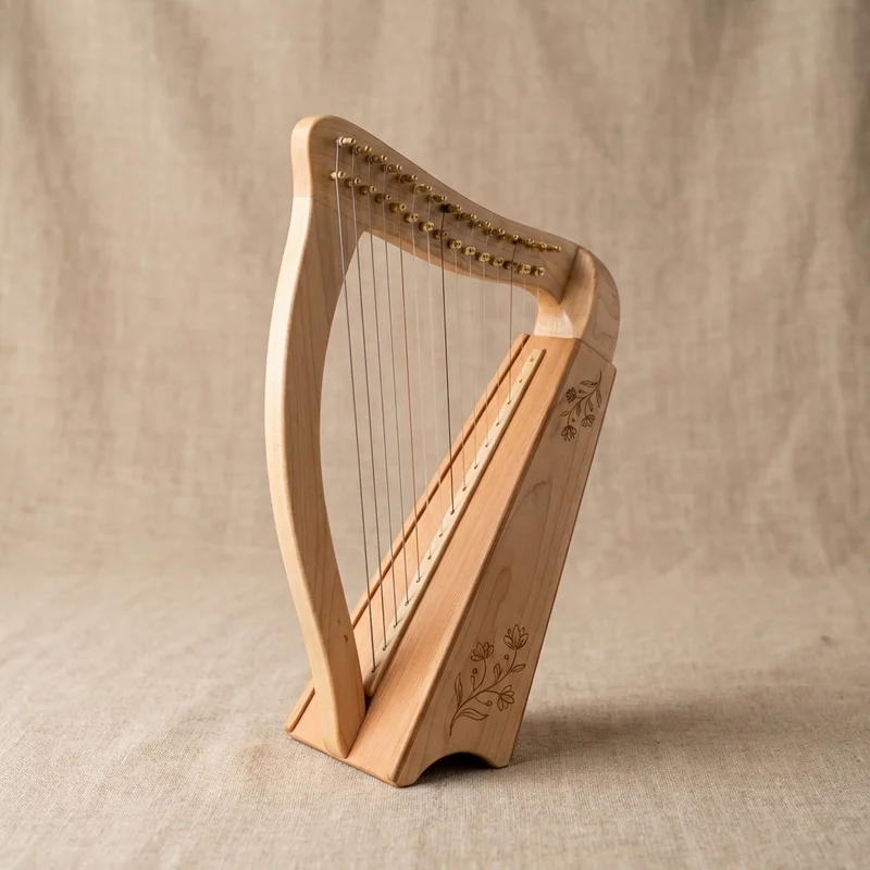 Maple Harpika — 16-String Cedar Soundboard Folk Resonance - 1