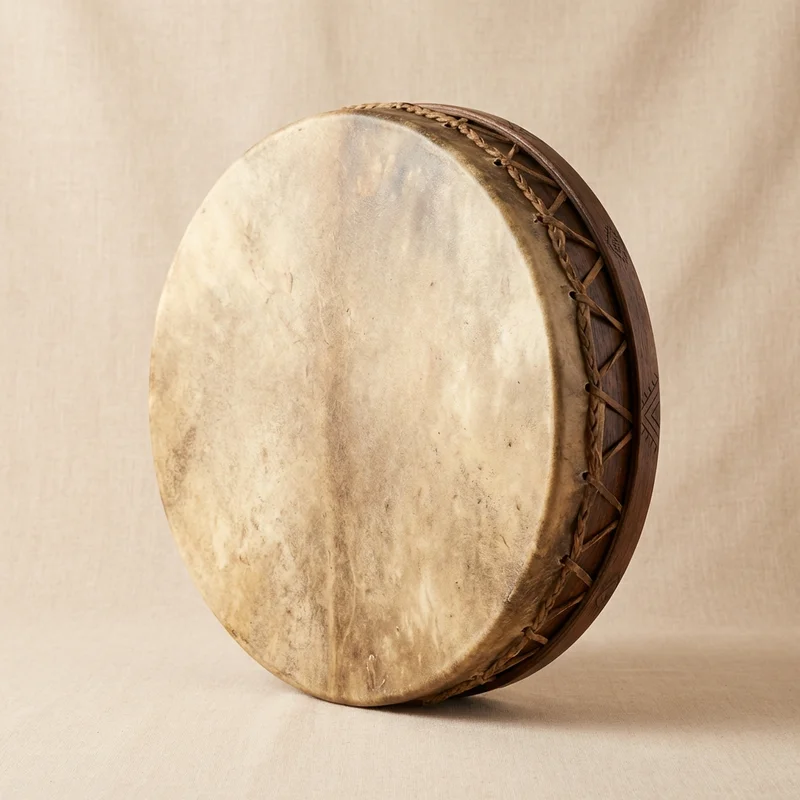 Buffalo Hide Shamanic Drum — 16-Inch Deep Voice - 1