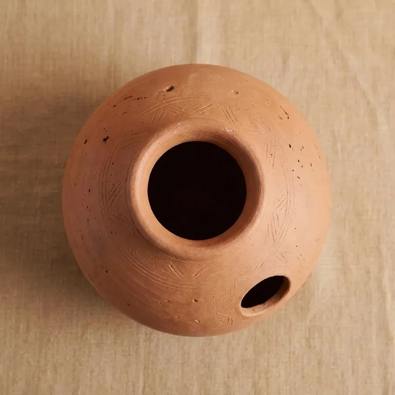 African Clay Udu Drum — 12-Inch Earthen Bass - 2