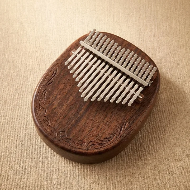 Solid Mahogany Kalimba — 17-Key C Major Classic Warmth - 2