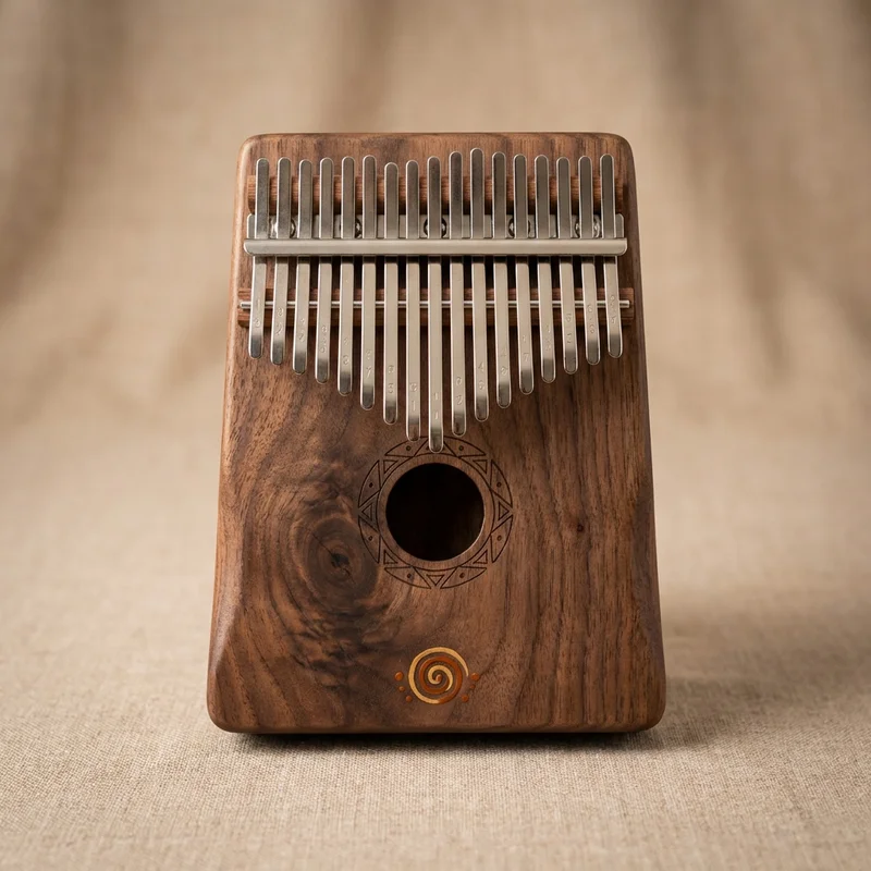 Black Walnut Kalimba — 17-Key B-Flat Mellow Resonance - 1