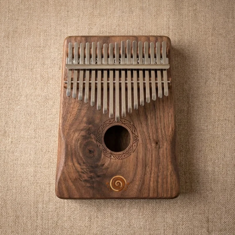 Black Walnut Kalimba — 17-Key B-Flat Mellow Resonance - 2