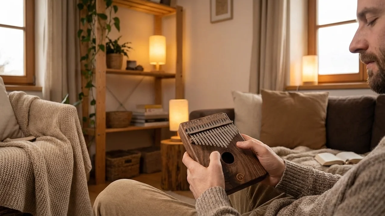 Black Walnut Kalimba — 17-Key B-Flat Mellow Resonance - 5