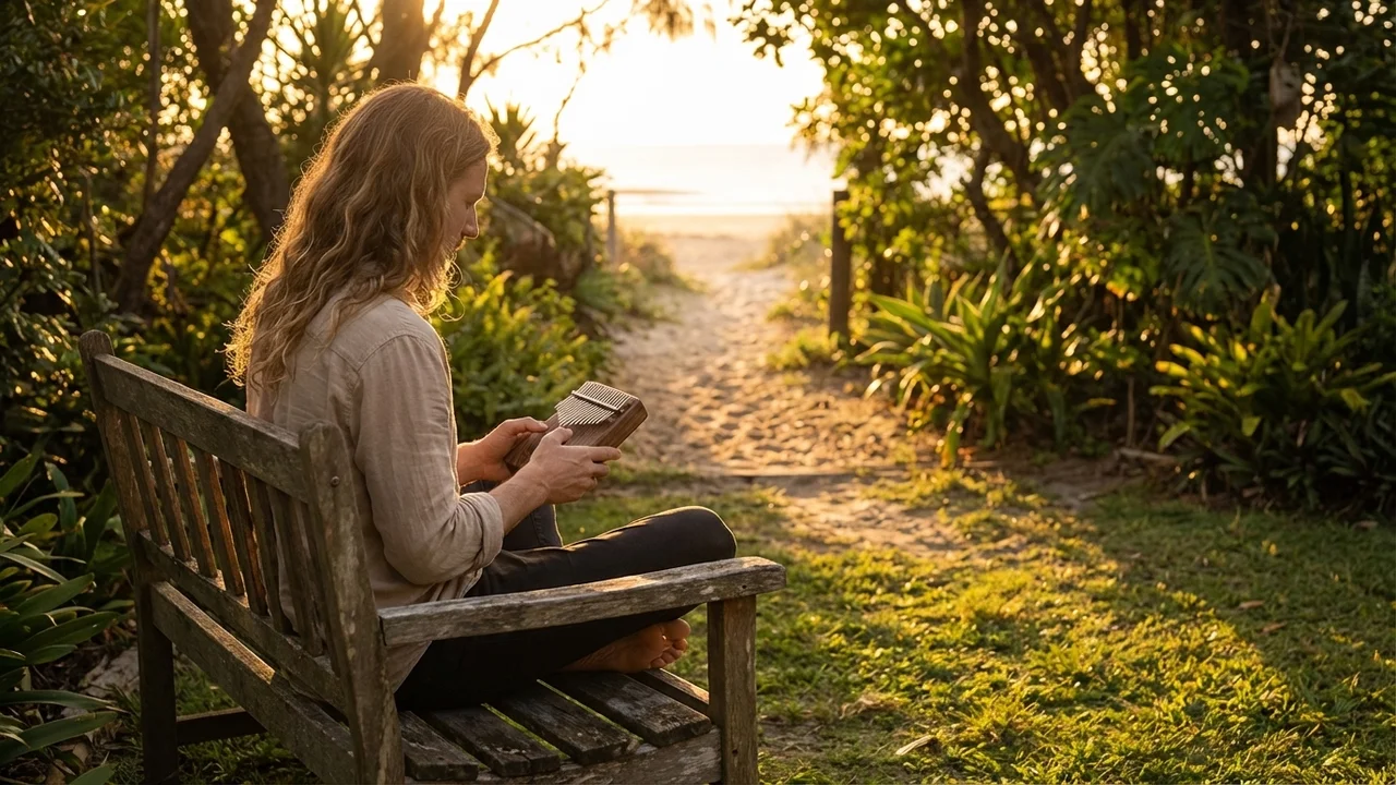 Black Walnut Kalimba — 17-Key B-Flat Mellow Resonance - 6