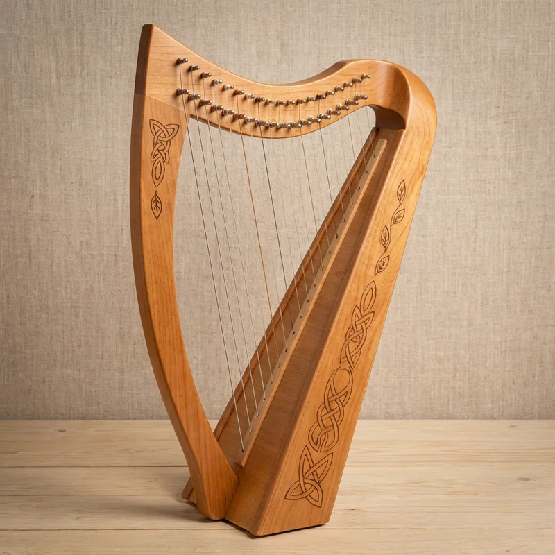 Maple Lap Harp — 15 String Pentatonic Warm Resonance - 1