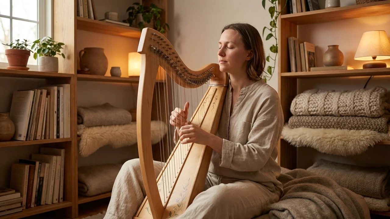 Spruce Concert Lap Harp — 26 String Chromatic Professional - 5