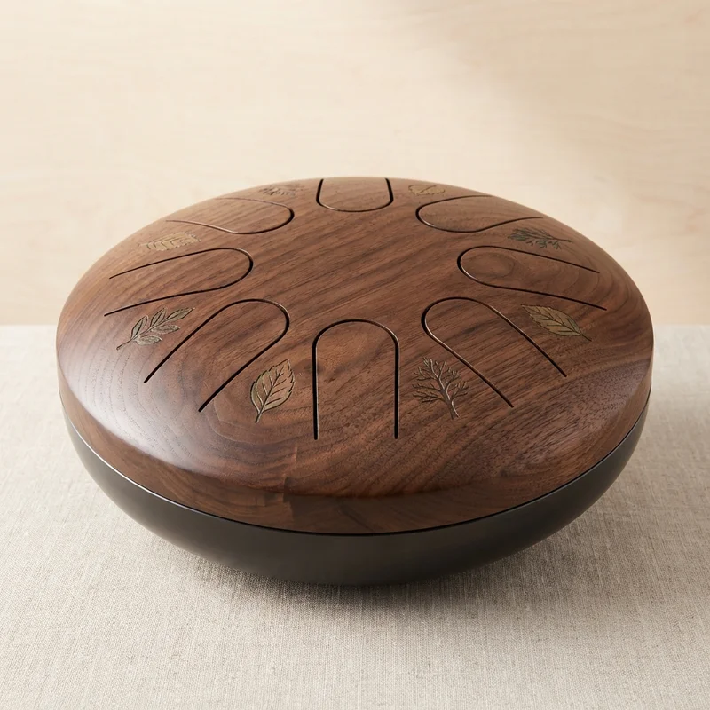 Walnut Meditation Drum — D Minor Forest Spirit - 1